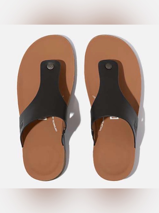 Fitflop iQushion Mens Leather Toe-Post Sandals main image 6